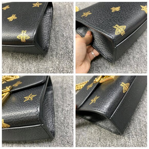 100% Authentic Gucci Padlock Bee Star Shoulder Bag - Picture 5 of 14